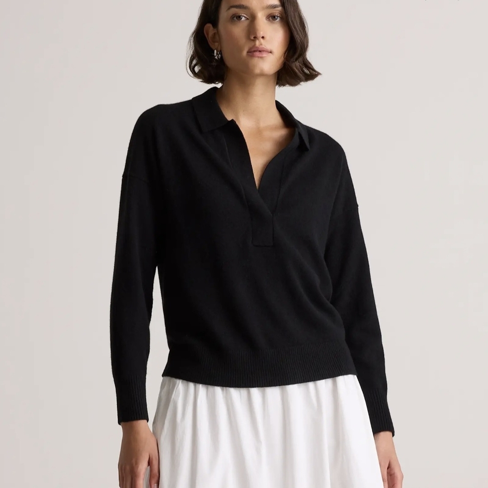 QUINCE Cashmere Polo Sweater